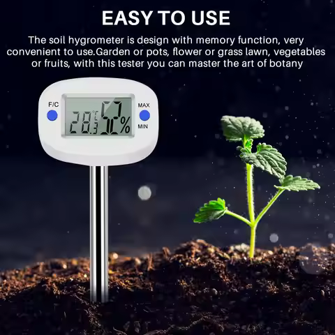 -A43I TA290 Digital Soil Hygrometer Moisture Meter Temperature Humidity Tester With Probe For Garden