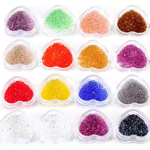 1.1mm 1440pcs New Tiny Mini Rhinestone Crystal 3D Nail Rhinestones Decoration DIY Nails Art Pixie Rh