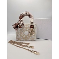 Fashionable DIY canvas patchwork crossbody handbag with box (Size: 20x16x9cm)