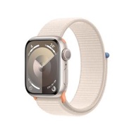 Apple - Apple Watch Series 9 鋁金屬 GPS 單圈手環織製布料錶帶 41mm (星光色)