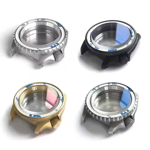 SKX SRPD Matte Watch Case Black Silver Gold Finish With Sapphire Crystal For SKX007 SKX009 SRPD51K1 