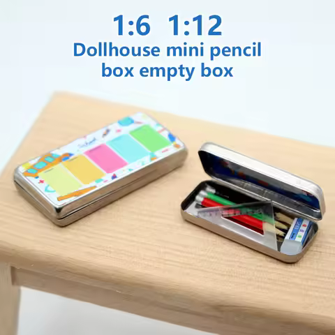 1:12 Dollhouse Item: Children's Pretend Play Miniature Stationery Organizer Box