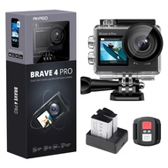 Brave 4 Pro 4K30FPS Action Camera - 131ft Underwater Camcorder Waterproof Camera with Touch Screen A