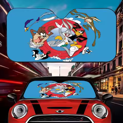 Cartoon Looney Tunes Car Front Window Visor Sun Visor Sunscreen Curtain Sunshades Reflector Anti UV 