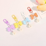 Bow Candy Color Pendant Keychain Y2K Cute Charm for Headphone Case Bag Accessory