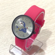 Jam Tangan Anak Anak Desain Dial Doraemon Lucu Strap Karet Rubber