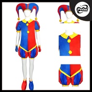 【Ready Stock🇲🇾】The Amazing Digital Circus Cosplay Costume Kids Cartoon Circus Pomni Jumpsuit Outfits