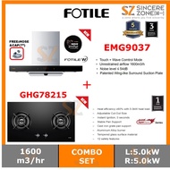 Fotile EMG9037 1600m3/hr Touch + Wave Comtrol Mode+FOTILE GHG78215 L: 5.00 R: 5.00 (kW) / Flexi Cut-