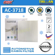 OSK Cabin Filter Nissan Almera N17 N17L 2011-2017 Penapis Air Cond Kereta AC-3718 27277-1HE0E