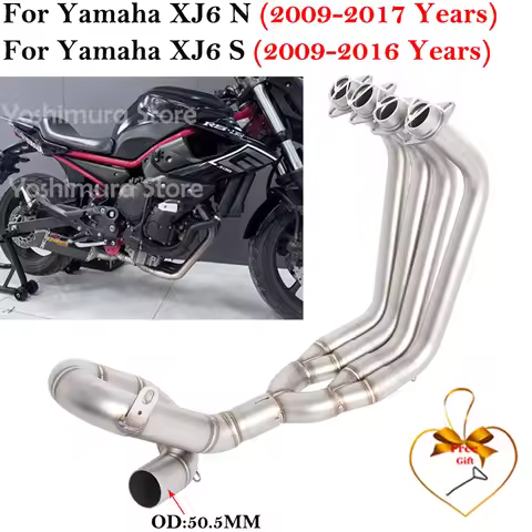 Slip On For YAMAHA XJ6N XJ6S XJ6 N S 2009 - 2016 2017 Motorcycle Exhaust Escape Stainless Tube Front