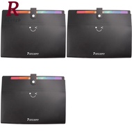3X Expanding File Folders Letter Size 7 Pockets Accordion Document Organizer A4 Plastic File Folder 