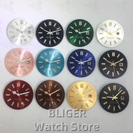 BLIGER 24.5mm Sunburst NH05 Watch Dial With Hand Gold Rose Sticks Number Luminous Fit NH05 06 Lady's