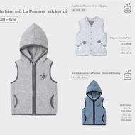 LAPOMME - La Pomme vest with hat -NOVA.T10B- LF02A -0M 3M 6M 9M 12M 18M - LF58A