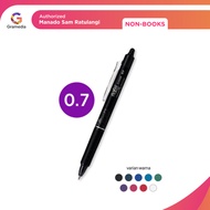 Gramedia Manado - Pilot - Frixion Clicker 0.7 Black Pen