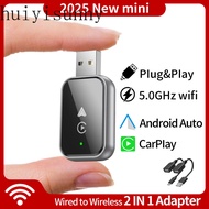 HYS 2 in 1 Wireless Apple CarPlay Dongle Receiver Adapter Android Auto Dongle Receiver Adapter For C