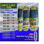 WESTLAKE Tire RIM 14 Tubeless Tires H909 H971 H968 With FREE Sealant and Pito