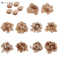 [Devoko] 00/200 Pieces Hexagon Shapes MDF Cutouts Wood Wooden Embellishments Shapes for DIY Craft De