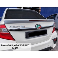 Perodua Bezza 1st Generation 2020 Spoiler With LED Body Kit Fiber Ready Stock