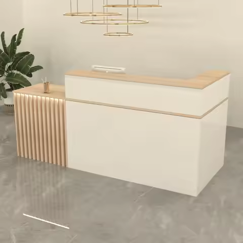 Customized Aesthetic Reception Counter Nordic Classic Versatile Reception Desk Exquisite Glamour Mos