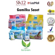 SR12 Gomilku kemasan pack atau ecer Sachet rasa original coklat dan stroberi GoMilku memiliki kandun