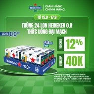 ABV 0.0% - Thùng 24 lon Thức uống đại mạch Heineken 0.0 250ml/lon