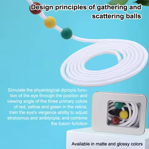 【B】1Pc Sports Eyesight Train 3 Beads With Box Eye Sight Brock String Vision Convergence Insufficienc