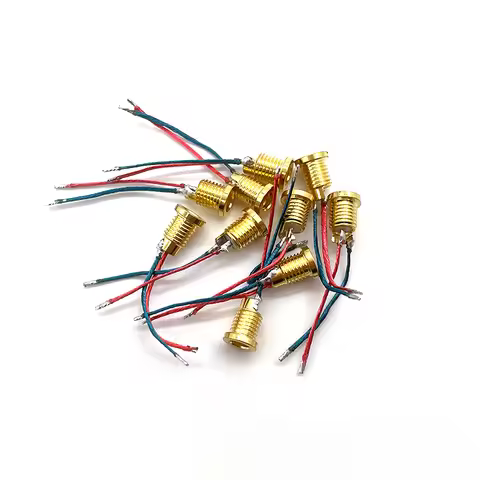10pcs MMCX Female Socket with Soldering Wire for Shure Headphones DIY MMCX Plugs 20mm 40mm