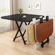 Folding Table Household Square Large Table6-10Foldable Table, Simple and Elegant Table, Dining Table