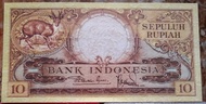 uang kertas 10 rupiah kancil repro ada watermark