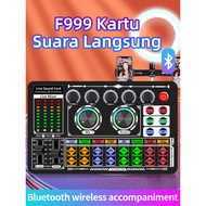 Soundcard F999 Audio USB External Sound Card Mic Mixer Bluetooth Phone PC