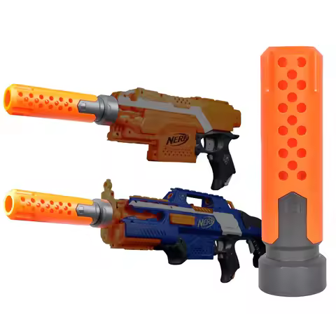 1Pcs Toys Muffler Accessories Modified Front Tube Decoration for Nerf Orange Grey for Nerf Gun Acces