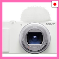 SONY VLOGCAM Compact Digital Camera ZV-1II Body with Windscreen, 18-50mm F1.8-4.0 Zoom Lens, White (