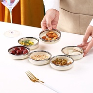 Ceramic Small Dish Snack Plate Bone China Seasoning Sauce Hot Pot Ingredient Flavor Eating