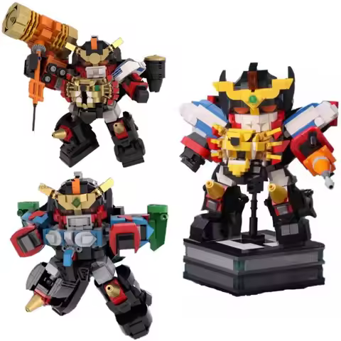 GAOGAIGAR Anime Robot Figur SD Mecha Models Robots Building Blocks Sets DIy Assembled Models for Kid