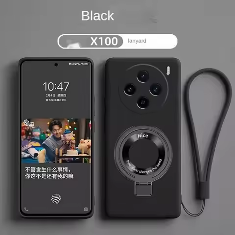 Cover For Vivo X100 Ultra X100 x200 Pro mini Case Magnetic Magsafe Holder Stand Silicone Matte Case 