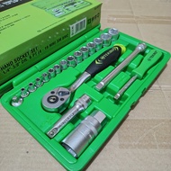 Tekiro kunci shock sock sok set 24 pcs 8-32 mm 6Pt 1/2 Inci [ SEDIA ] Kunci set lengkap motor/Kunci 