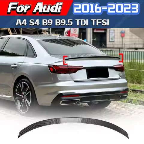 For Audi A4 S4 B9 B9.5 TDI TFSI 2016 2017 2018 2019 2020 2021 2022 2023 Trunk Spoiler Rear Wing Roof