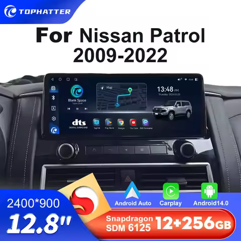Carplay Android14 Armada Per Nissan Patrol Y61 Y62 Infiniti QX80 Qualcomm668s Snapdragon 12.3inch Mu