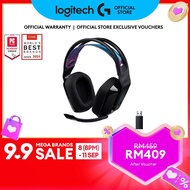 Logitech G535 LIGHTSPEED Wireless Gaming Headset - Lightweight on-ear headphones flip to mute mic st