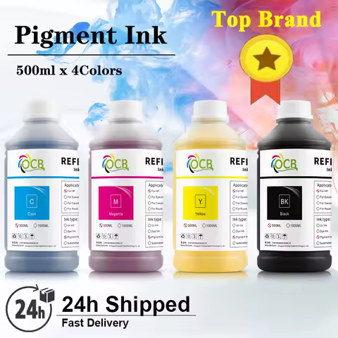 500ML*4 For HP Refill Pigment Ink CISS Ink PageWide 452dw 452dn 477dw 477dn 552dw 577dw 577z P55250d