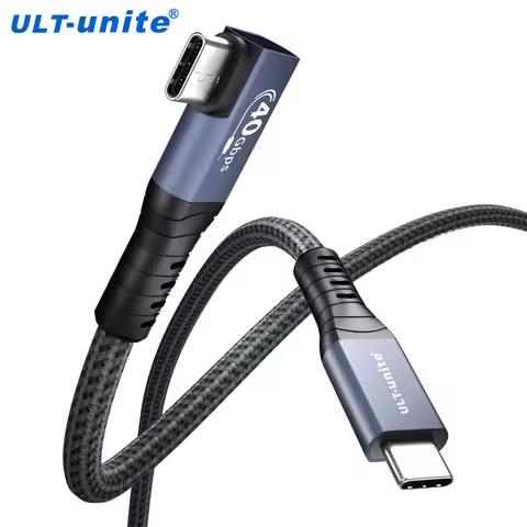 Right Angle USB4 Cable 8K Thunderbolt 3 4K 40Gbps Type C 100W Fast Charging Cable for MacBook Pro iP