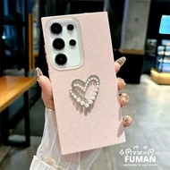New 3D Pearl Love Heart Glitter Phone Case For Realme GT Master C31 C25 C25S C21 C20 C20A C17 C15 C1