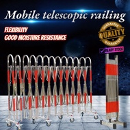 Ready Stock【3M/6M/10M】Stainless steel telescopic fence door mobile outdoor fence folding isolation p