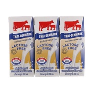 Free delivery Promotion Thai Denmark Lactose Free UHT Milk Product Plain 200ml. Pack 3 Cash on delivery เก็บเงินปลายทาง