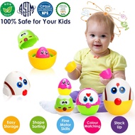 Easter Egg Toys Basket Stuffers for Toddler, 8 Pcs Nesting & Stacking Chicks Matching Toys for 18 mo