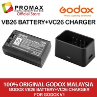 Godox VB26 Battery & VC26 Charger For Godox V1 / V860 III Speedlight Flash VC-26 VB-26