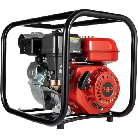 Irrigation Water Pump, 3 Inch Water Pump 7.5HP Fuel Engine Self Priming Pump, High Flow for Agricult