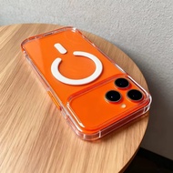 Transparent Magnetic Case for iPhone 17 16 15 pro max  14 Pro max  13 12 11 Pro Max Mini 7 8 Plus X 