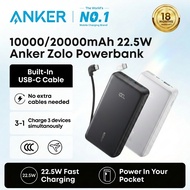 [CCC Certified] ANKER Zolo Powerbank 10000mAh/20000mAh 22.5W Fast Charging Power Bank with Built-in 