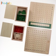 predolo Wooden Montessori Toys - Multiply & Divide Board with Beads and Cards - Kids
